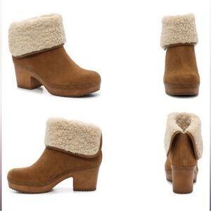 Crown Vintage Seloina Full Sherpa Lined Wood Heeled Boots